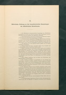 Bestimmungen für den Dienstbetrieb in den kunsthistorischen Sammlungen des Allerhöchsten Kaiserhauses