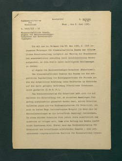 Bestimmungen für wissenschaftliche Beamte betreffend Abgabe von Sachverständigengutachten und Nebenbeschäftigungen