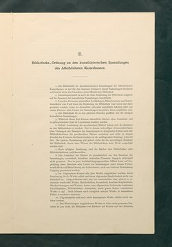 Bestimmungen für den Dienstbetrieb in den kunsthistorischen Sammlungen des Allerhöchsten Kaiserhauses