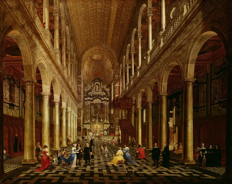 Innenansicht der Jesuitenkirche zu Antwerpen