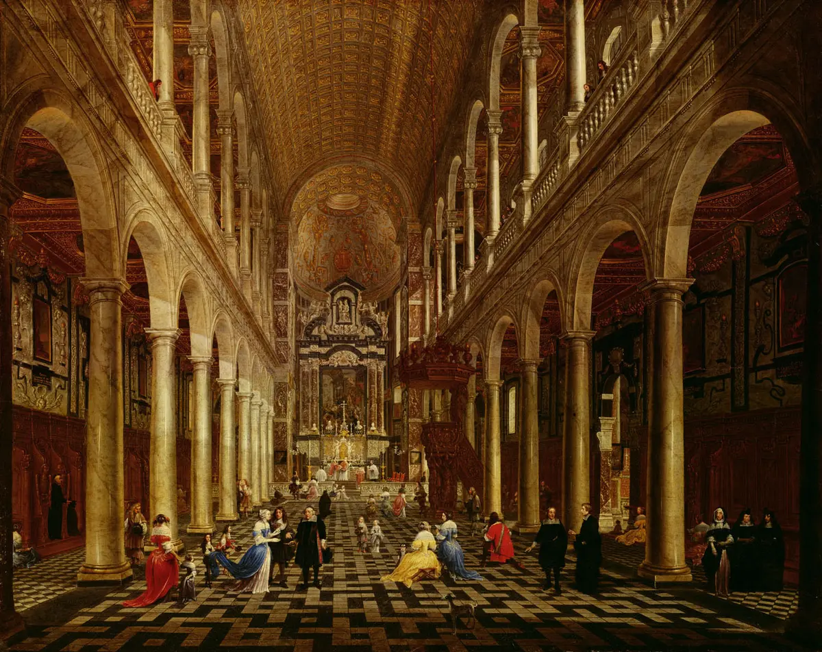 Innenansicht der Jesuitenkirche zu Antwerpen