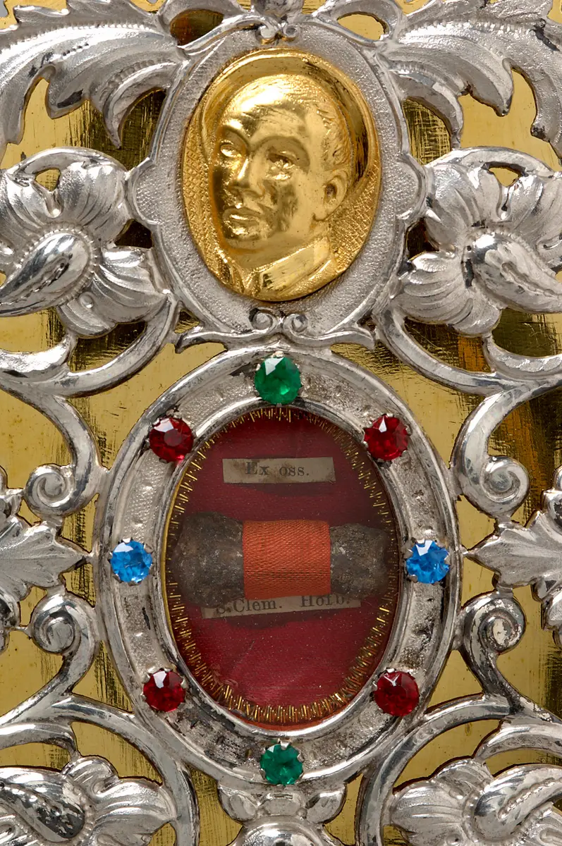 Theka (Reliquiar) mit einer Reliquie des hl. Clemens Maria Hofbauer