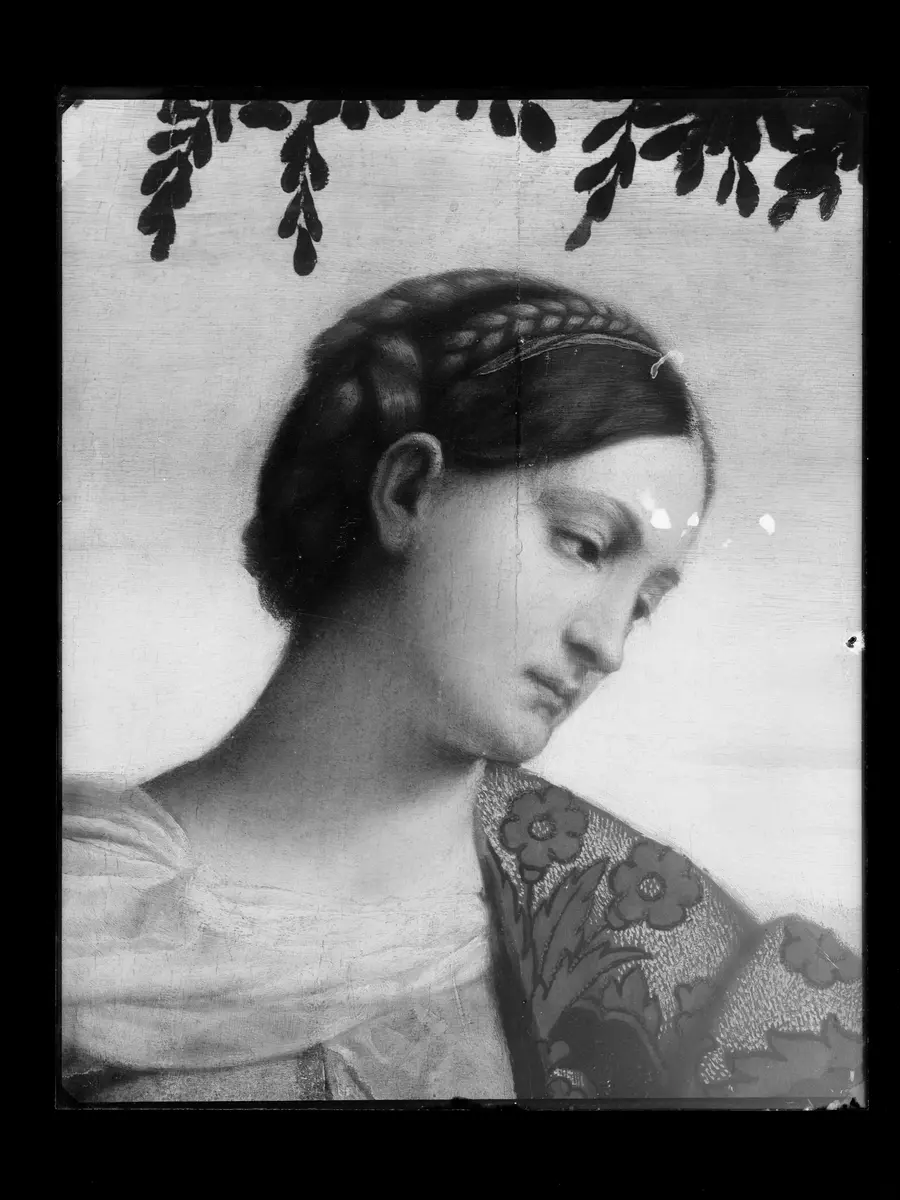 Hl. Justina, von einem Stifter verehrt