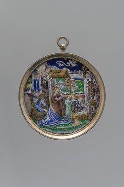 Medaillon mit Geburt Christi und Epiphanie