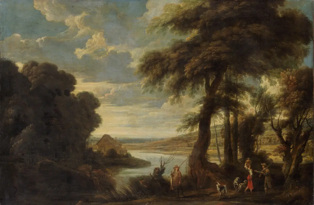 Landschaft mit Jägern