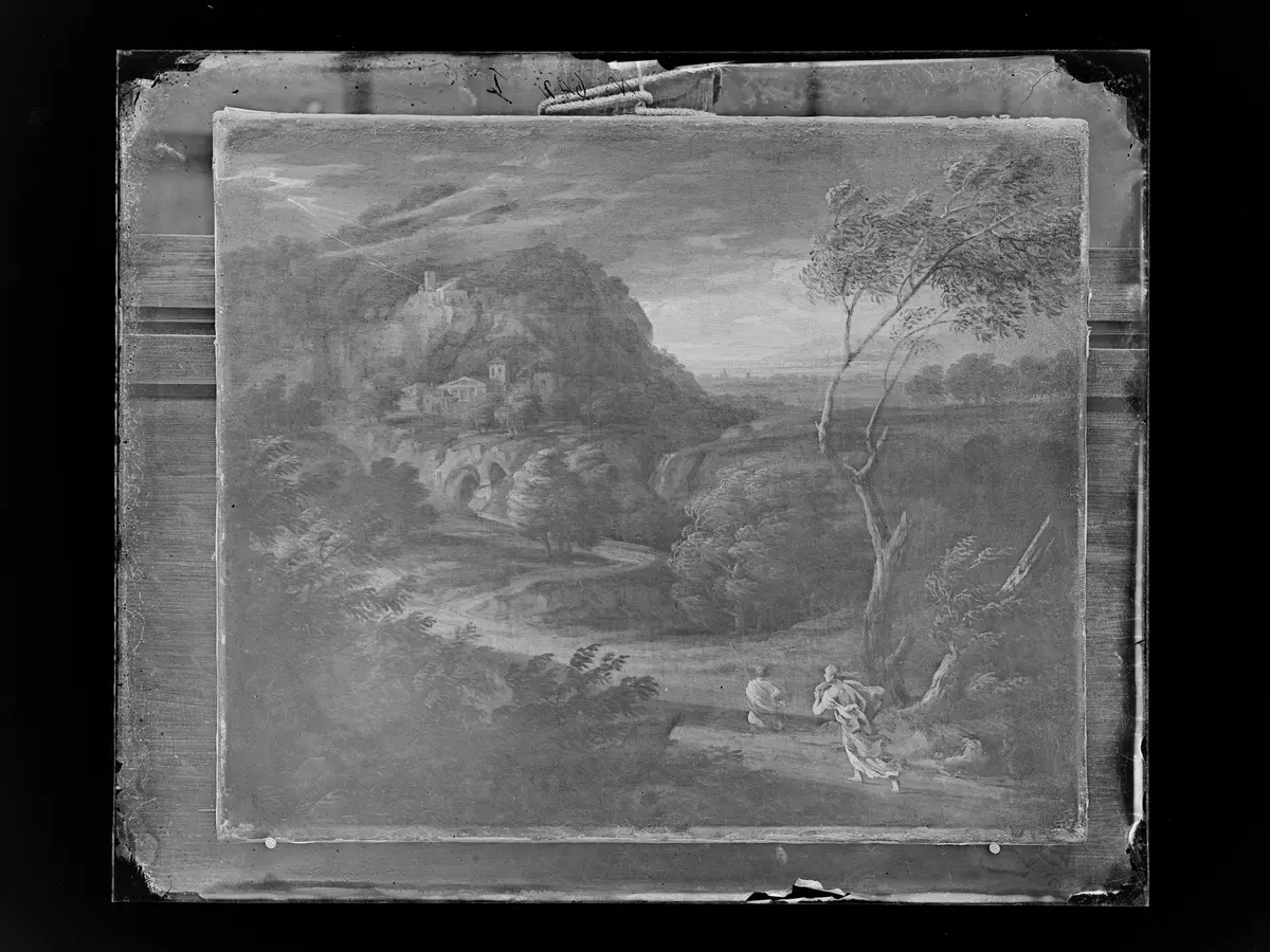Landschaft mit Wettersturm
