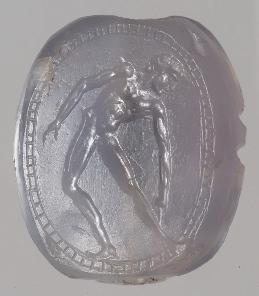 Athlet mit Strigilis (Schabeisen)