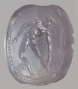Athlet mit Strigilis (Schabeisen)