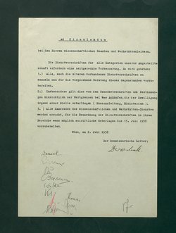 Zirkular betreffend Neuordnung der Dienstvorschriften