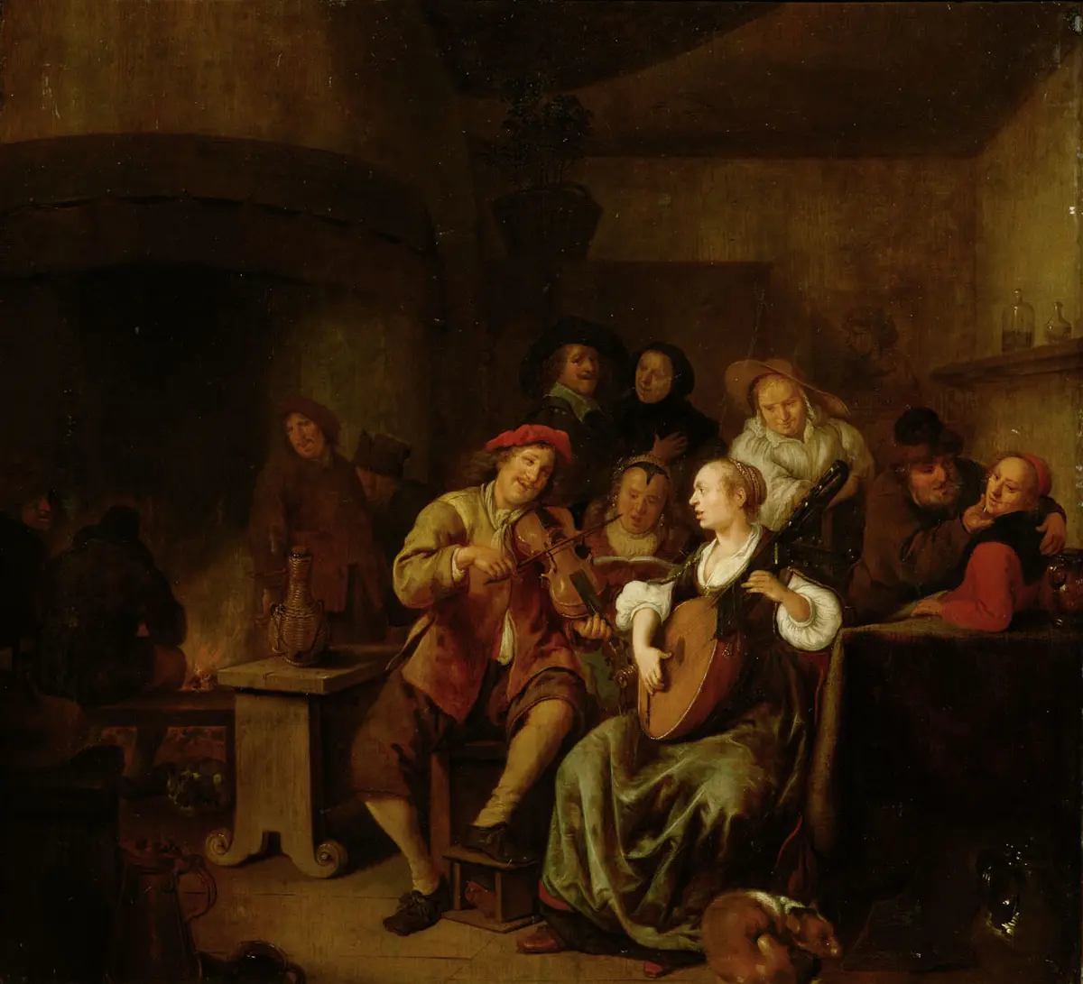 Musizierende Bauerngesellschaft