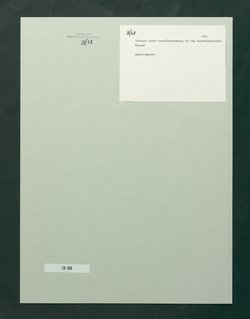 Entwurf einer Feuerlöschordnung für das Kunsthistorische Museum, 1926