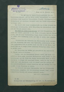 Grußordnung für Bedienstete des Museums (Abschrift)