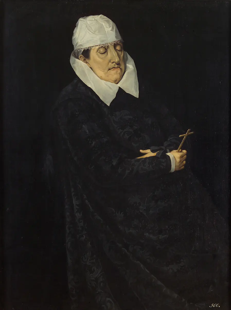Maria von Bayern (1551-1608), Gemahlin von Karl II. von Innerösterreich, auf dem Totenbett
