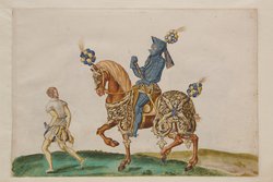 Blatt aus dem Turnierbuch Erzherzog Ferdinands II.