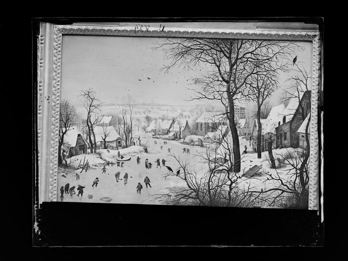 Winterlandschaft mit Vogelfalle