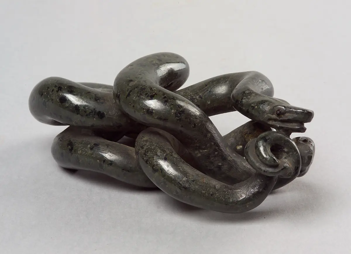 Tierabguss, Zwei Schlangen, Schlangen, Serpentin