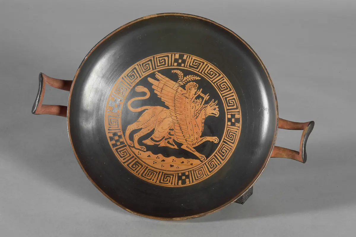 Apollon mit der Leier auf einem Greif