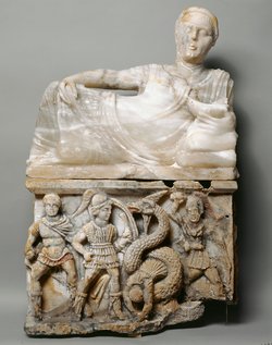 Aschenkiste: Kampf des Kadmos mit dem Drachen