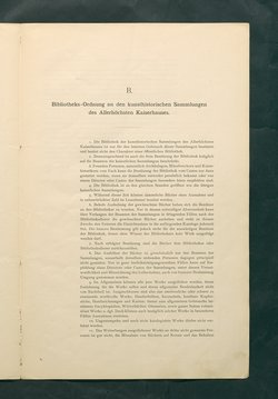 Bestimmungen für den Dienstbetrieb in den kunsthistorischen Sammlungen des Allerhöchsten Kaiserhauses