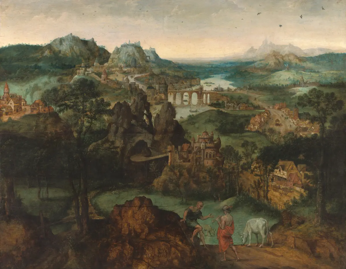 Landschaft mit Merkur und Argus