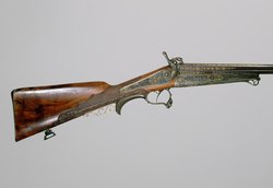 Einläufiges Schrotgewehr System Lefaucheux mit Kassette