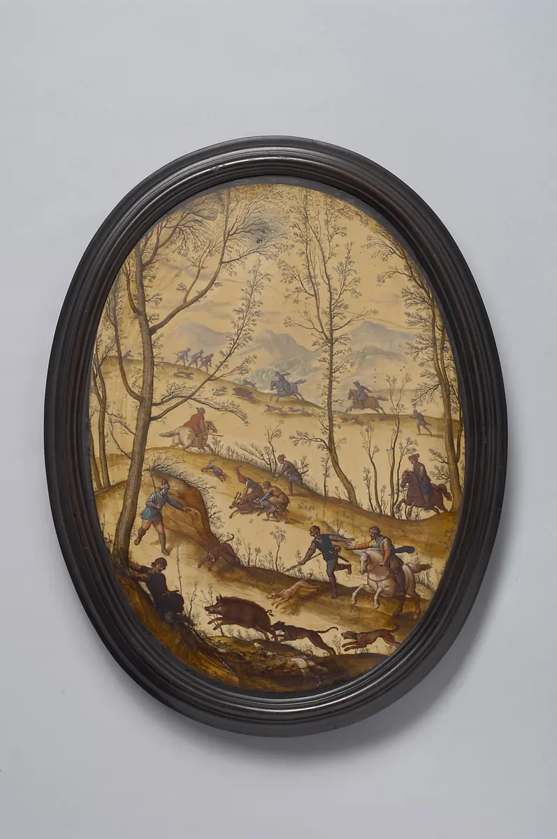 Landschaft mit Eberjagd