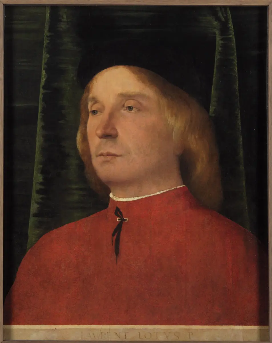 Bildnis eines jungen Mannes in rotem Gewand