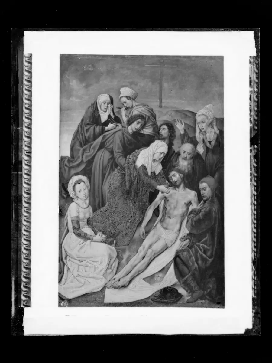 Diptychon mit Sündenfall und Erlösung: Beweinung Christi