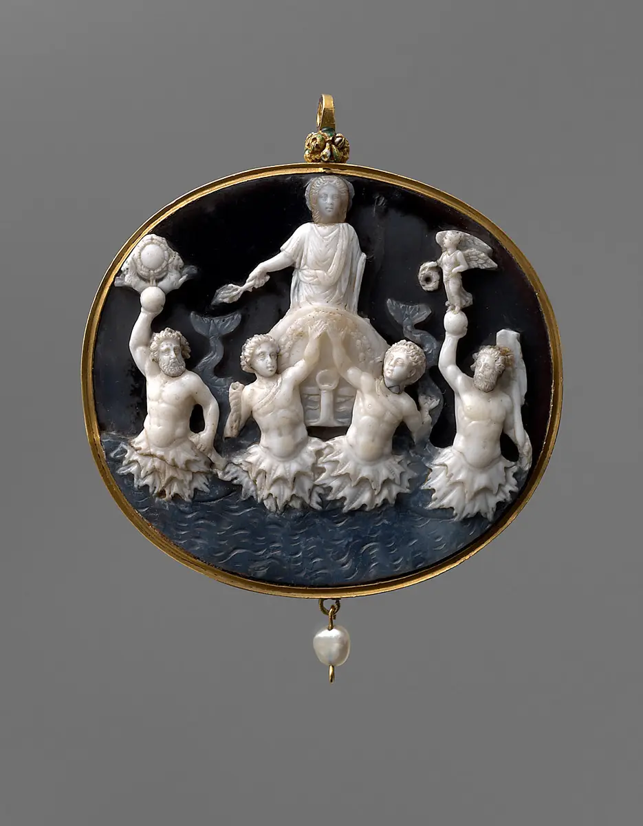 Kaiser Augustus im Tritonengespann