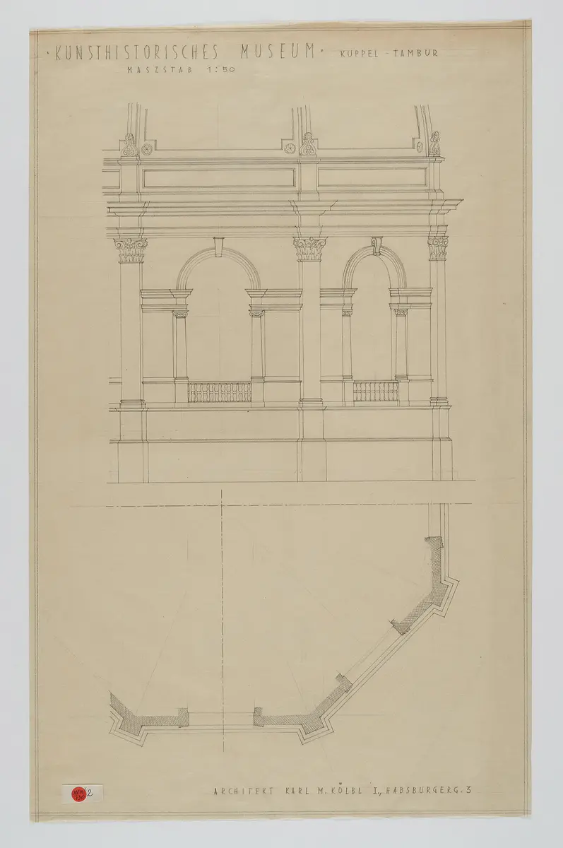 Kunsthistorisches Museum. Kuppel-Tambur