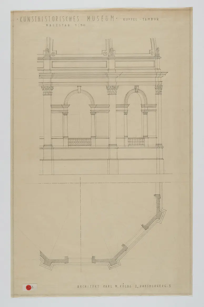 Kunsthistorisches Museum. Kuppel-Tambur