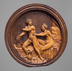 Phaedra und Hyppolit; Spielstein für das Brettspiel für den "Langen Puff"