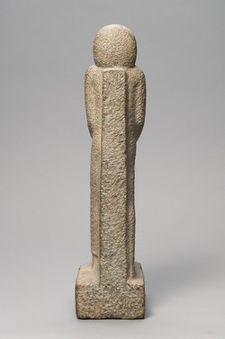 Schreitender Mann mit Osirisfigur