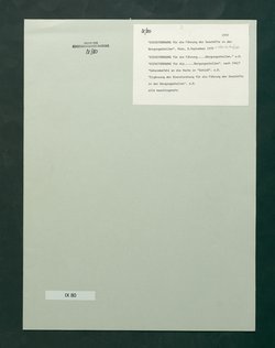 Dienstordnung für Bergungsstellen mit Nachtrag