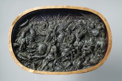Schlachtenszene mit antik gekleideten Kriegern 