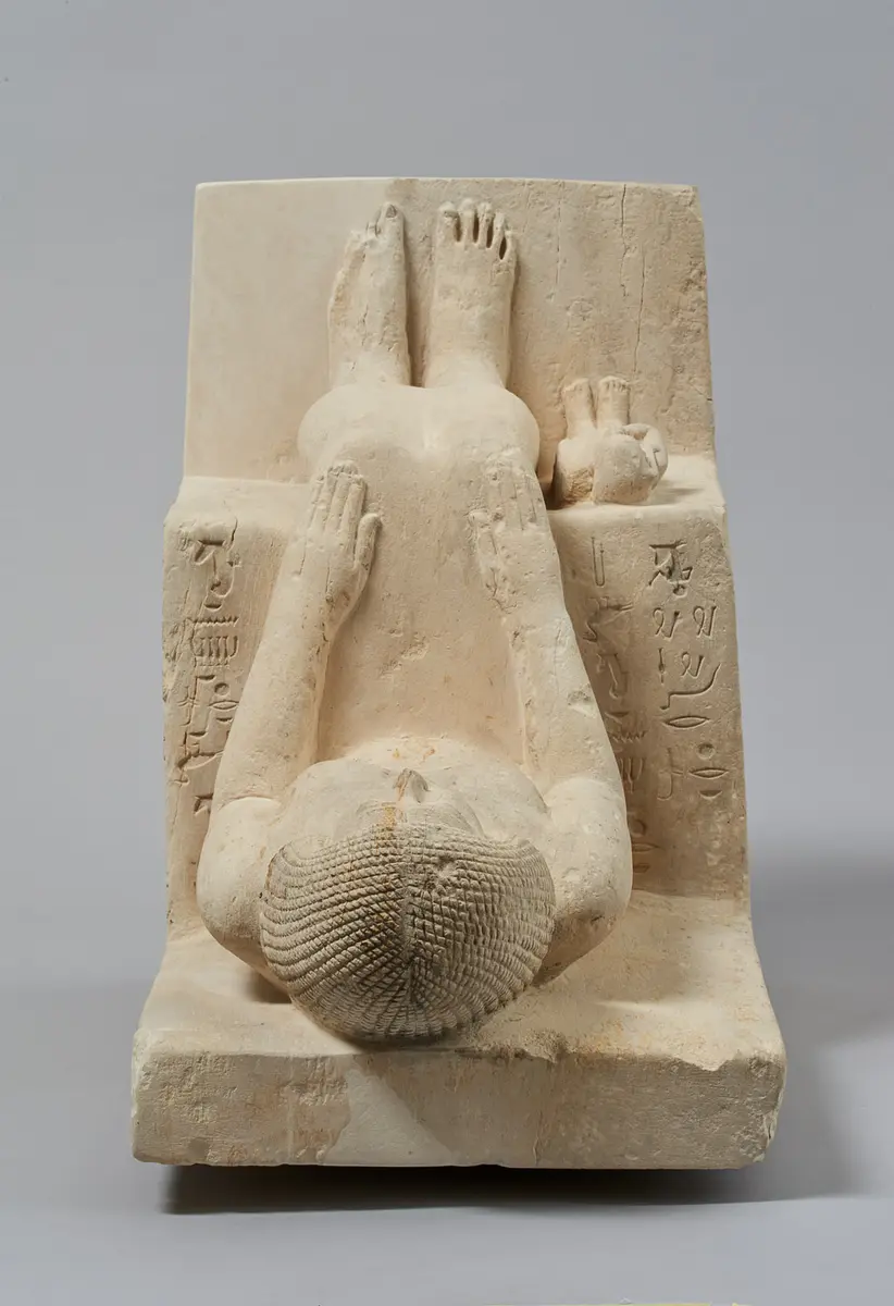 Sitzstatue der Chent und ihres Sohnes Rudju